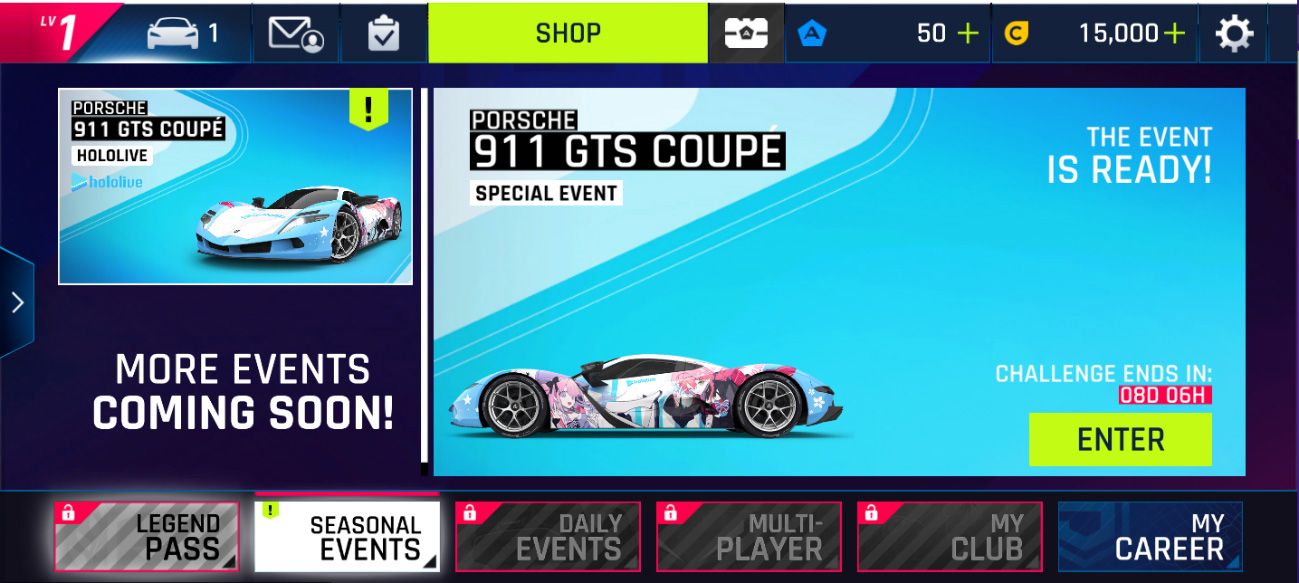 Asphalt X Hololive – collab event